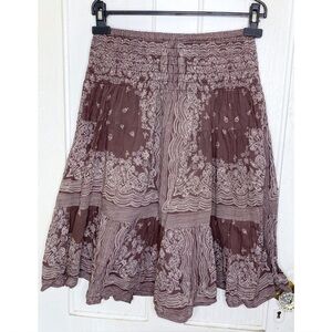 VINTAGE : Charlotte Russe : size XS/S : boho paisley print Y2K cottagecore skirt